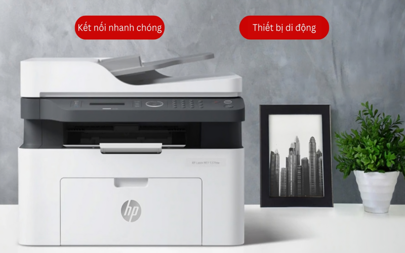 Máy in laser đa năng HP MFP 137FNW kết nối thông minh