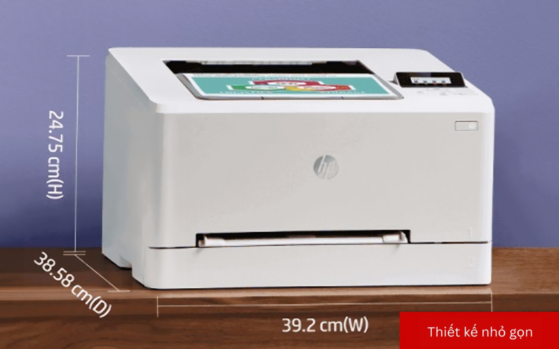Máy in laser màu HP Color LaserJet Pro M255NW thiết kế nhỏ gọn