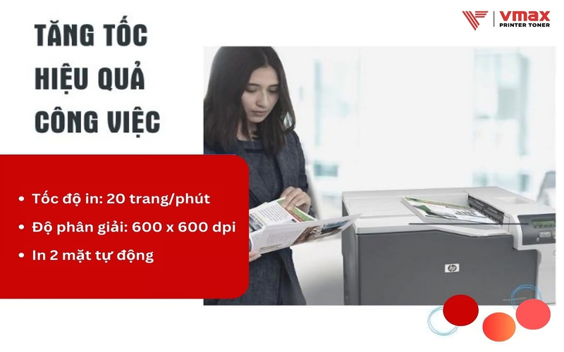 Máy in Laser màu HP Color LaserJet Enterprise CP5225DN nâng cao hiệu suất
