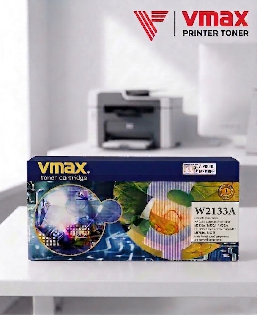 Mực Laser VMAX HP W2133A Megenta - Chíp 100%